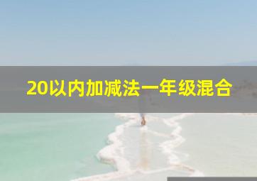 20以内加减法一年级混合