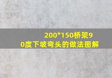 200*150桥架90度下坡弯头的做法图解