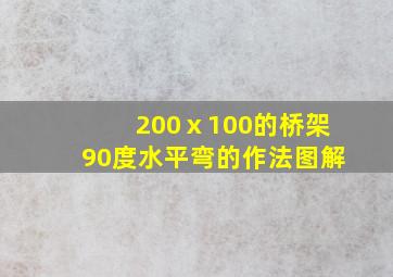 200ⅹ100的桥架90度水平弯的作法图解