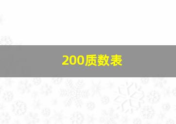 200质数表