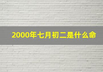 2000年七月初二是什么命