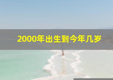 2000年出生到今年几岁