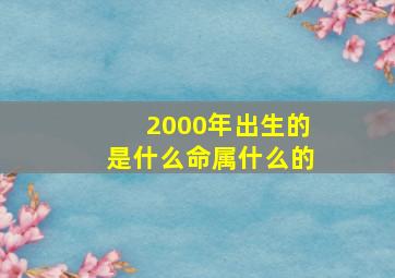 2000年出生的是什么命属什么的