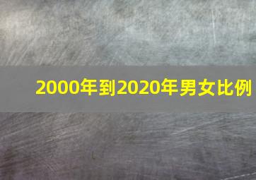 2000年到2020年男女比例