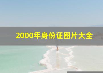 2000年身份证图片大全