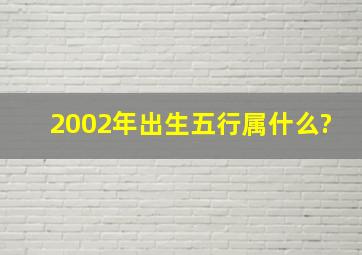 2002年出生五行属什么?