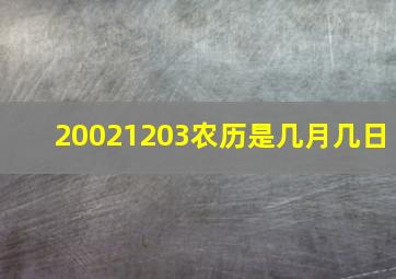 20021203农历是几月几日