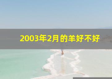 2003年2月的羊好不好