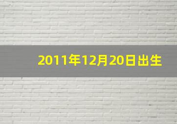 2011年12月20日出生