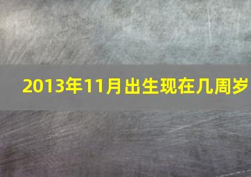 2013年11月出生现在几周岁