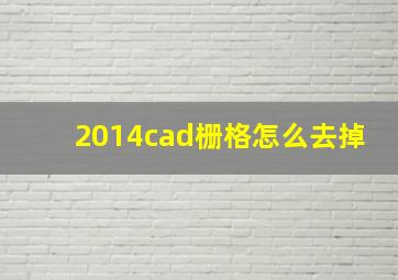 2014cad栅格怎么去掉