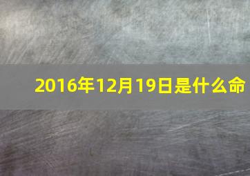 2016年12月19日是什么命