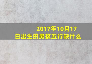 2017年10月17日出生的男孩五行缺什么