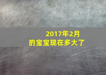 2017年2月的宝宝现在多大了