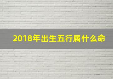 2018年出生五行属什么命