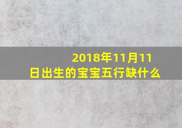 2018年11月11日出生的宝宝五行缺什么