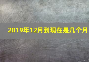 2019年12月到现在是几个月