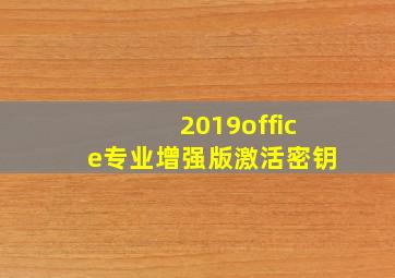 2019office专业增强版激活密钥