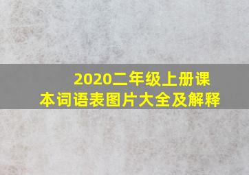 2020二年级上册课本词语表图片大全及解释