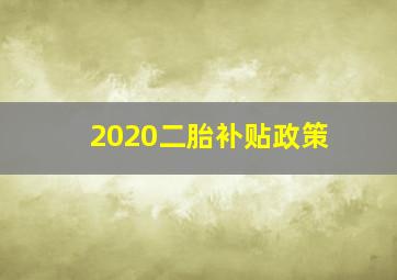 2020二胎补贴政策