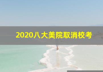 2020八大美院取消校考