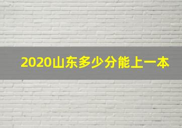 2020山东多少分能上一本