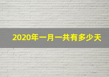 2020年一月一共有多少天