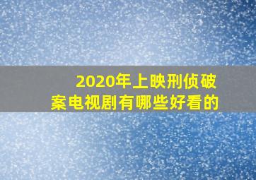 2020年上映刑侦破案电视剧有哪些好看的