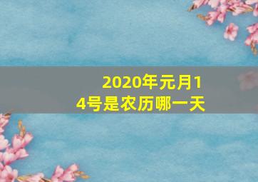 2020年元月14号是农历哪一天