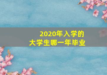 2020年入学的大学生哪一年毕业