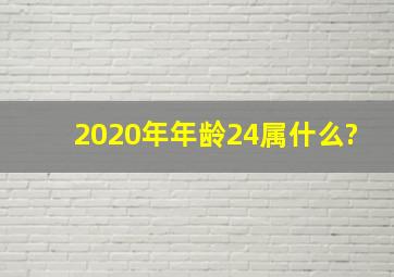 2020年年龄24属什么?