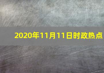 2020年11月11日时政热点