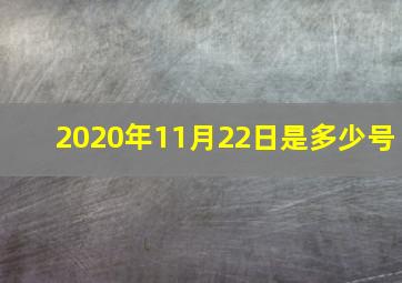 2020年11月22日是多少号