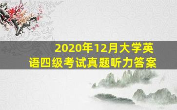 2020年12月大学英语四级考试真题听力答案