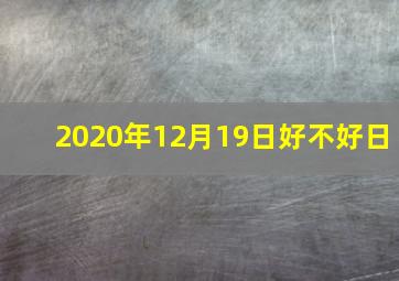 2020年12月19日好不好日