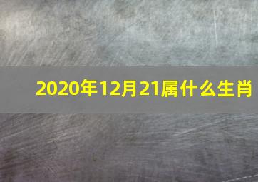 2020年12月21属什么生肖