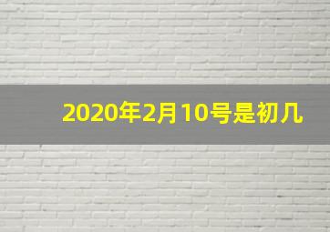 2020年2月10号是初几