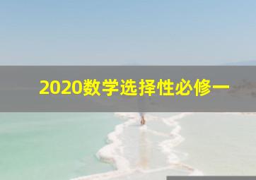 2020数学选择性必修一