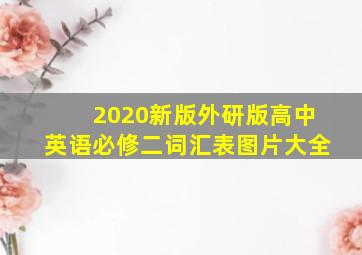 2020新版外研版高中英语必修二词汇表图片大全