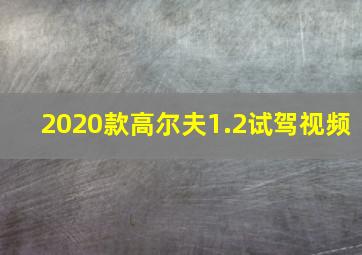 2020款高尔夫1.2试驾视频