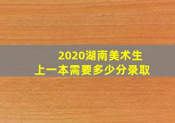 2020湖南美术生上一本需要多少分录取