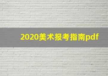 2020美术报考指南pdf