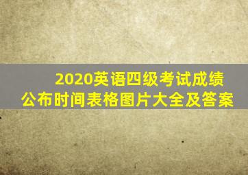 2020英语四级考试成绩公布时间表格图片大全及答案