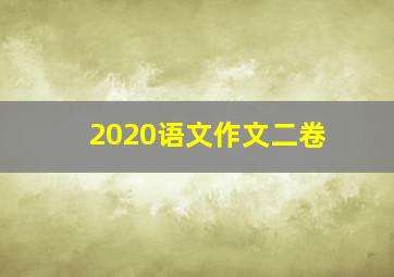 2020语文作文二卷