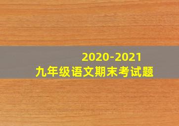 2020-2021九年级语文期末考试题