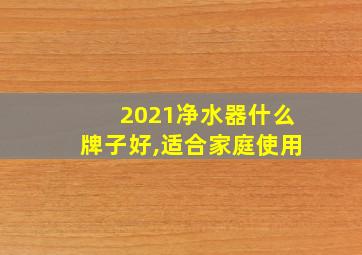 2021净水器什么牌子好,适合家庭使用