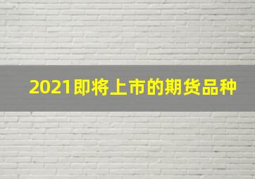 2021即将上市的期货品种