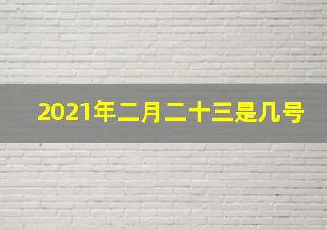 2021年二月二十三是几号