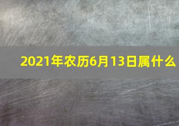 2021年农历6月13日属什么