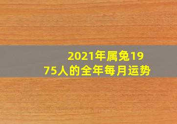 2021年属兔1975人的全年每月运势